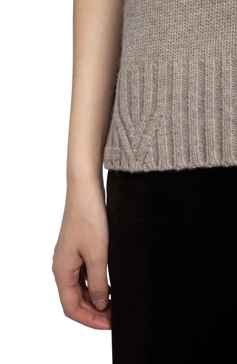 Zadig & Voltaire Darcy Short Sleeve Wool & Cashmere Sweater, Alternate, color,