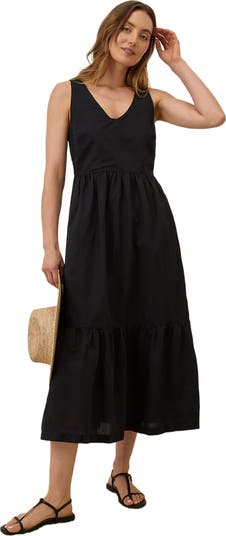 princess polly baby blue dress Rhythm Classic Linen Shirt Dress Black - Mini Dress - Shirt Dress main image 1
