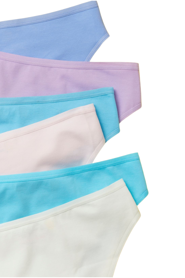 Simple Pima Cotton Underwear 6PK, Alternate, color, Lupin Swirl