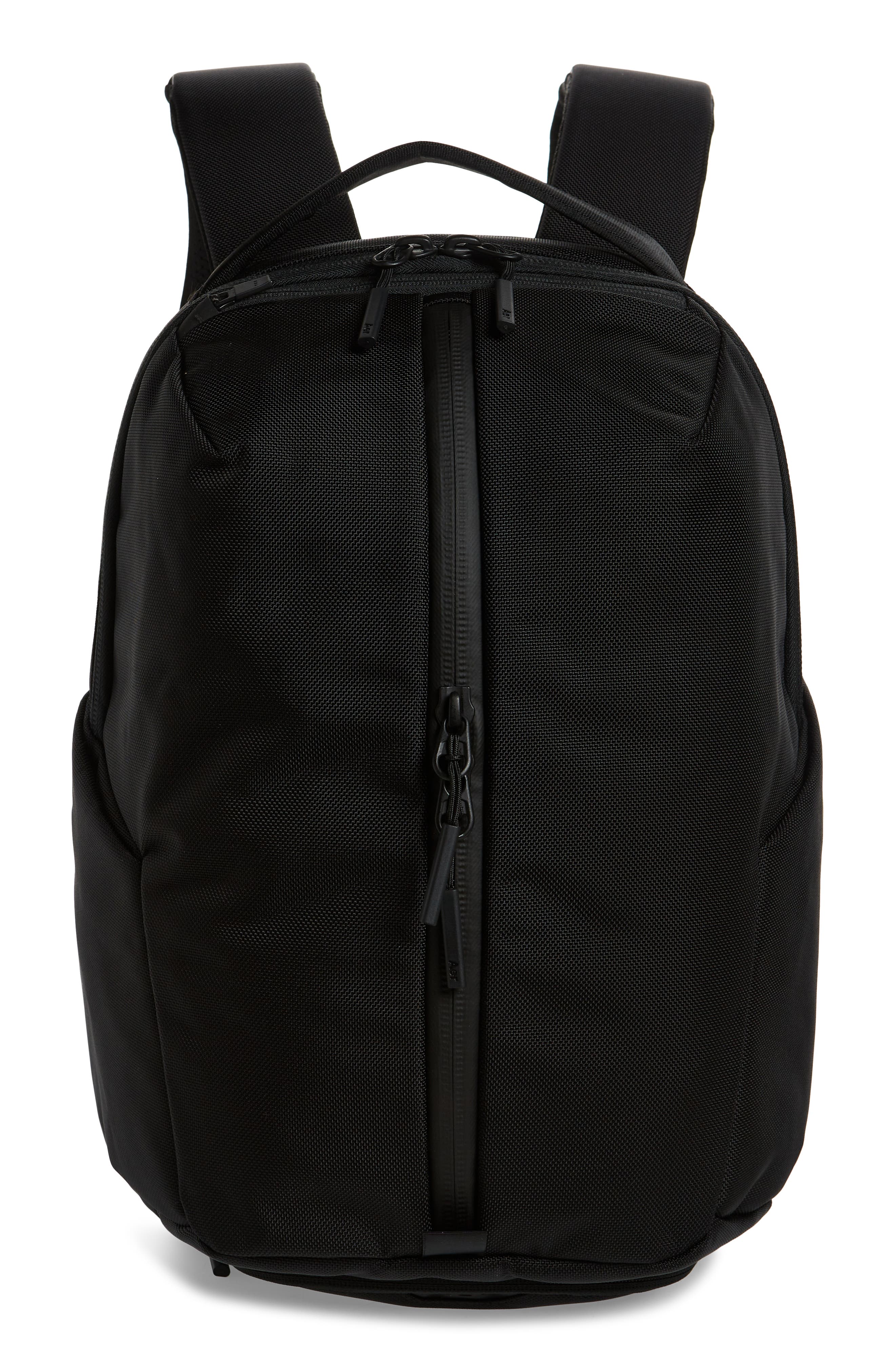 Aer Fit Water Resistant Nylon Backpack, Main, color, Black