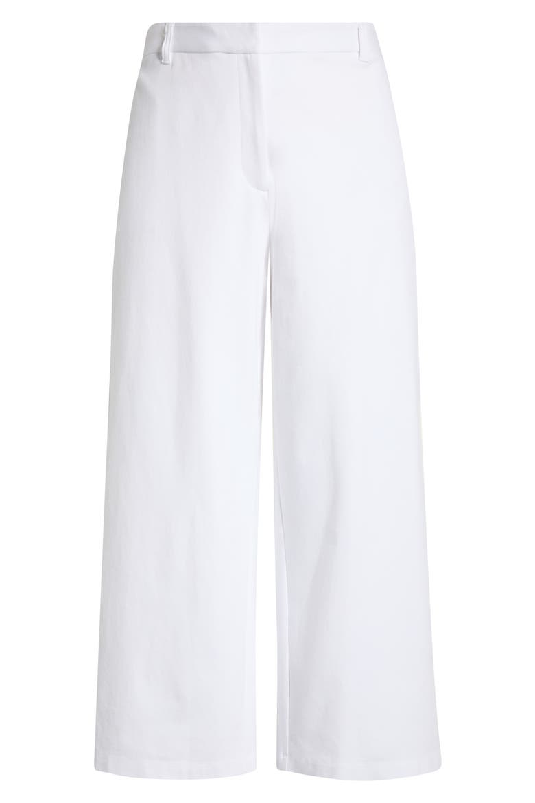 High Waist Ankle Wide Leg Pants, Alternate, color, WHITE