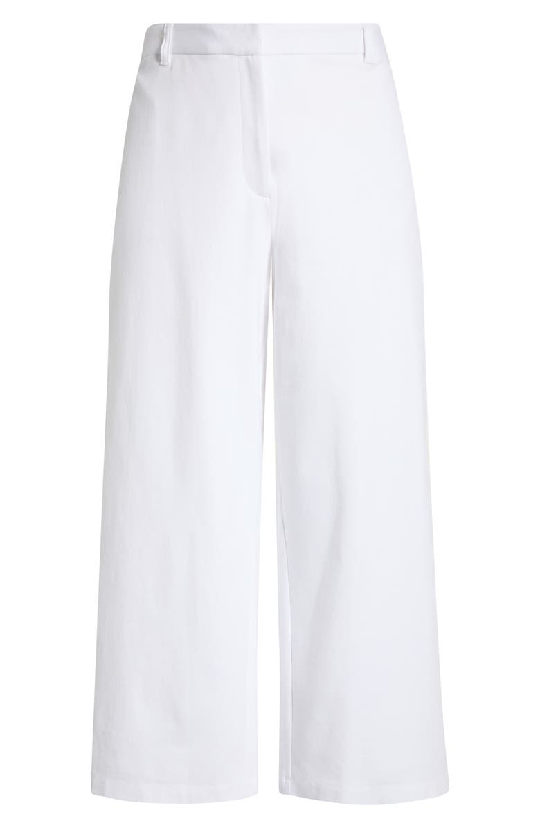 Eileen Fisher High Waist Ankle Wide Leg Pants, Alternate, color, White