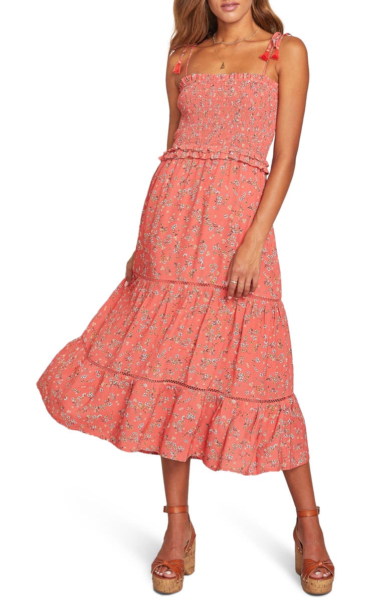 Lost + Wander Everyday Adventures Tie Shoulder Maxi Dress, Alternate, color, 