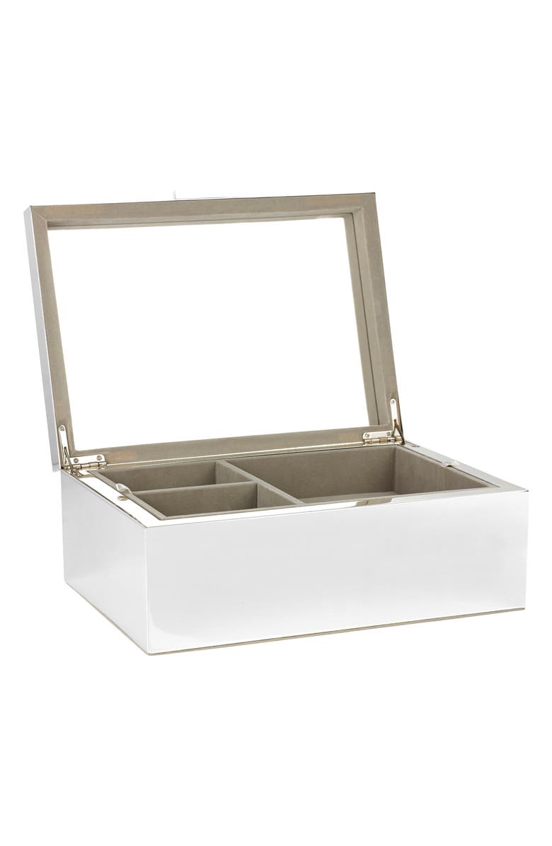 The White Company Large Silver Plated Jewelry Box, Main, color, 