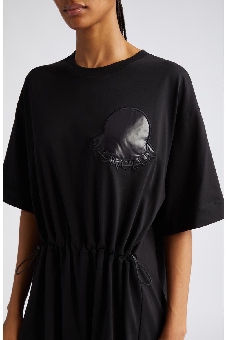 Toggle Waist Cotton T-Shirt Dress, Alternate, color, BLACK