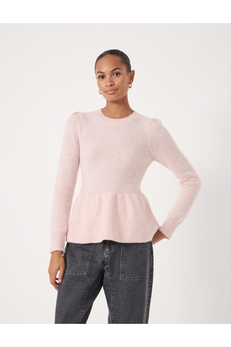 Wool Blend Peplum Top, Main, color, Soft Pink