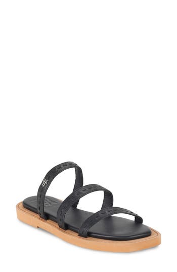 Frye Faye Strappy Slide Sandal In Black