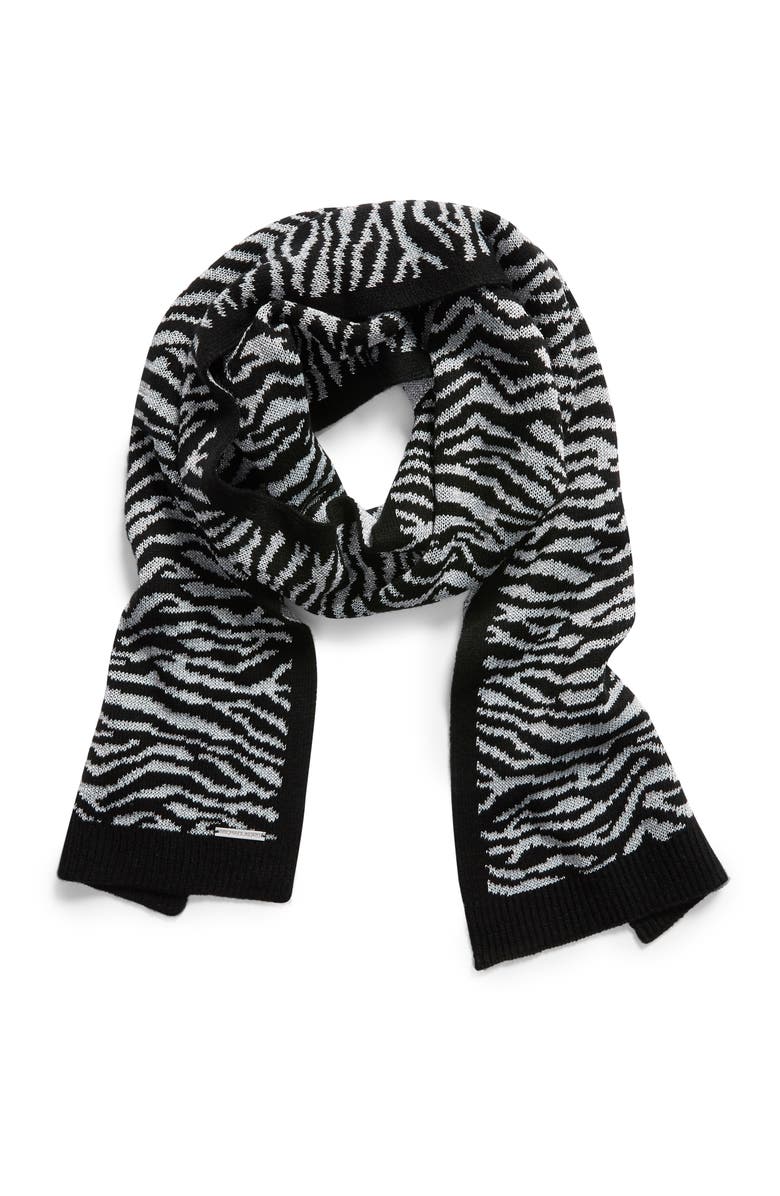 MICHAEL Michael Kors Metallic Tiger Scarf, Alternate, color, 