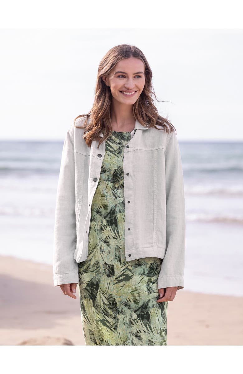 Celtic & Co. Linen Western Jacket, Alternate, color, Stone