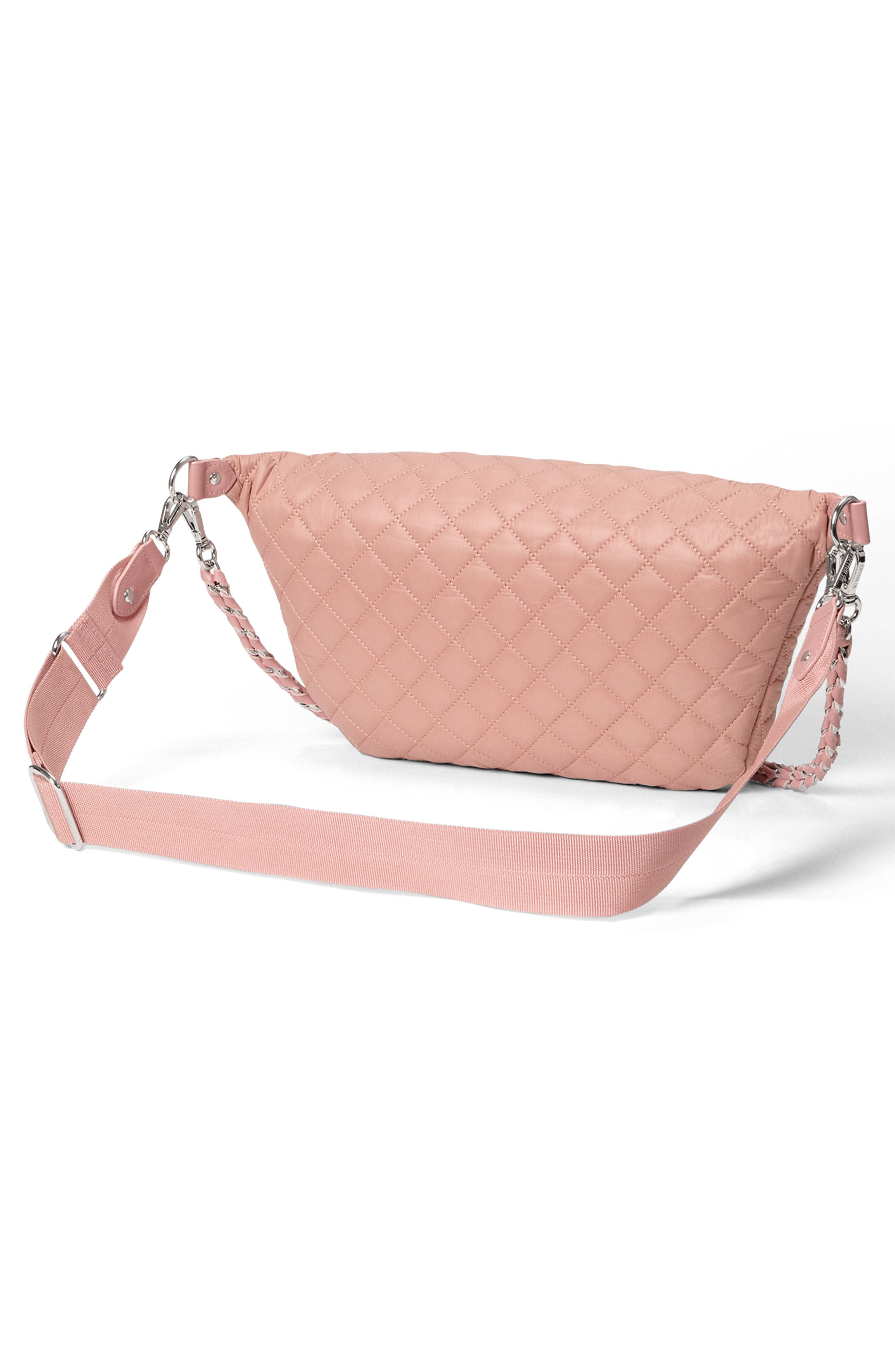 Small Crosby Quilted Nylon Convertible Sling Bag, Alternate, color, DUSTY ROSE