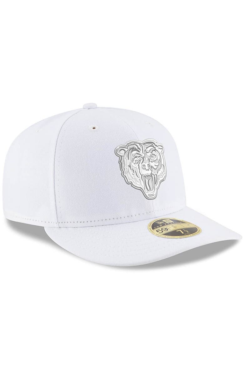 New Era Men's New Era Chicago Bears White on White Low Profile 59FIFTY Fitted Hat, Alternate, color,