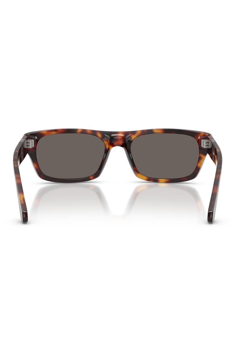 58mm Rectangular Sunglasses, Alternate, color, HAVANA / DARK GREY