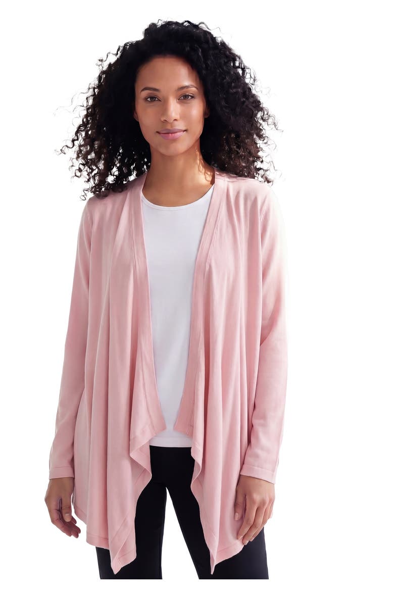 Plus Size Lightweight Handkerchief Hem Cardigan Sweater, Main, color, BLACK