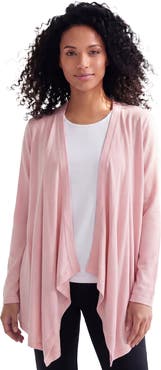 Roaman's Plus Size Lightweight Handkerchief Hem Cardigan Sweater