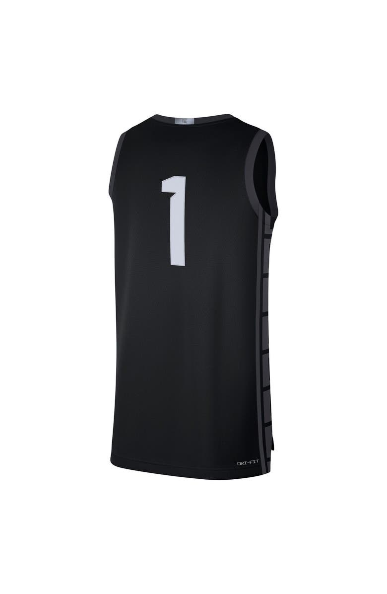 Nike Men's Nike #1 Black Michigan State Spartans Limited Authentic Jersey, Alternate, color,