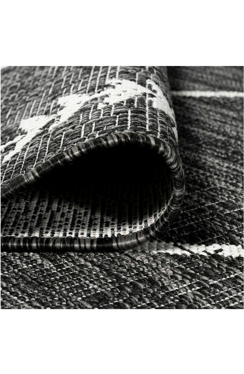 JONATHAN Y Derya  Diamond Trellis Indoor/Outdoor Area Rug, Alternate, color, Black/Ivory