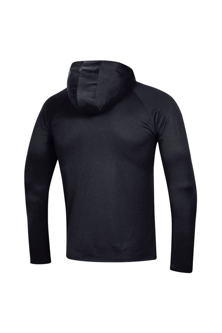 Men's Under Armour  Black Maryland Terrapins School Logo Raglan Long Sleeve Hoodie Performance T-Shirt, Alternate, color, Black
