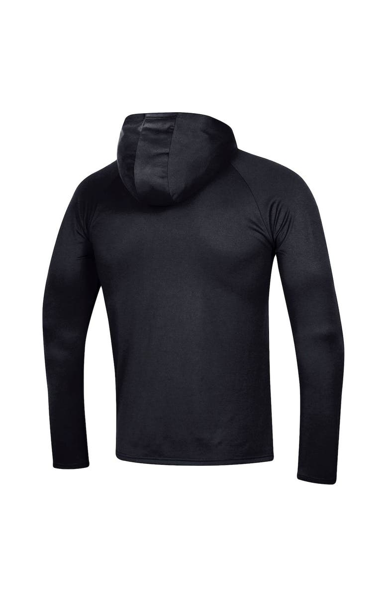 Under Armour Men's Under Armour Black Maryland Terrapins School Logo Raglan Long Sleeve Hoodie Performance T-Shirt, Alternate, color,