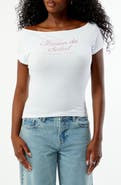 PacSun Off the Shoulder Maison Du Soleil Graphic Tee