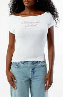 Off the Shoulder Maison Du Soleil Graphic Tee