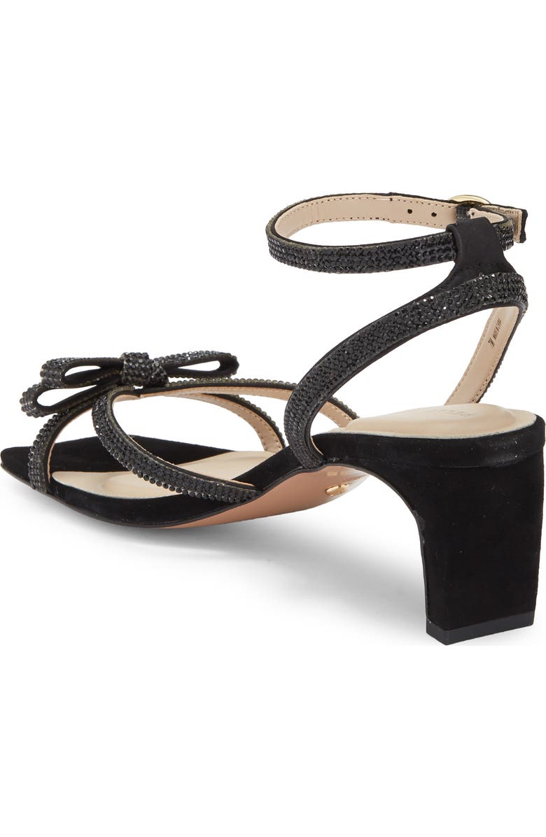 Pelle Moda Teale Crystal Bow Sandal, Alternate, color, Black