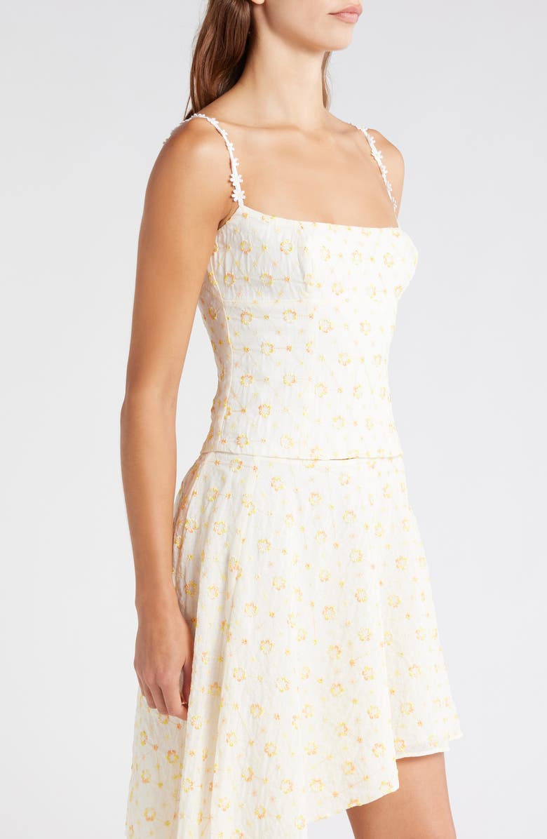 Mistress Rocks Floral Embroidered Corset Top, Alternate, color, Floral