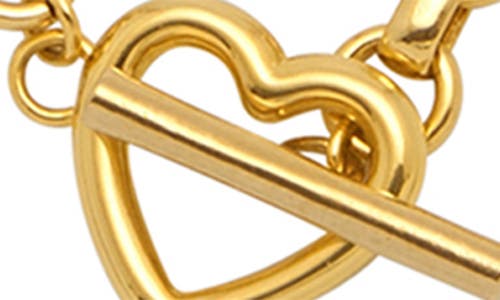 Estella Bartlett Heart T-bar Chain Necklace In Gold