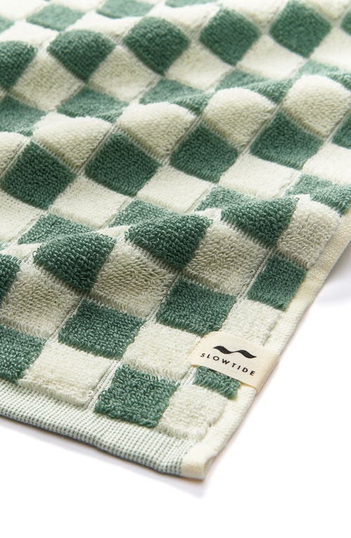 Slowtide Mate Bath Towel In Green