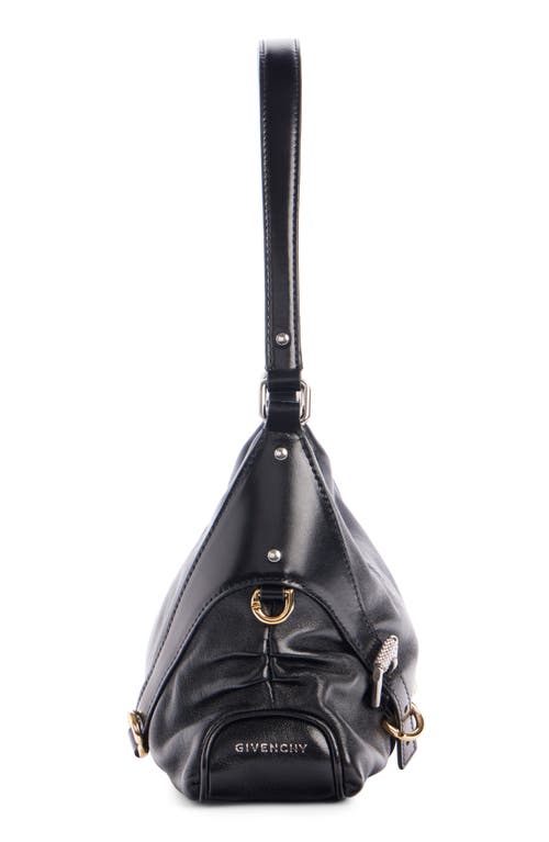 Givenchy Voyou Harness Shoulder Bag In Shiny Leather In 001-black