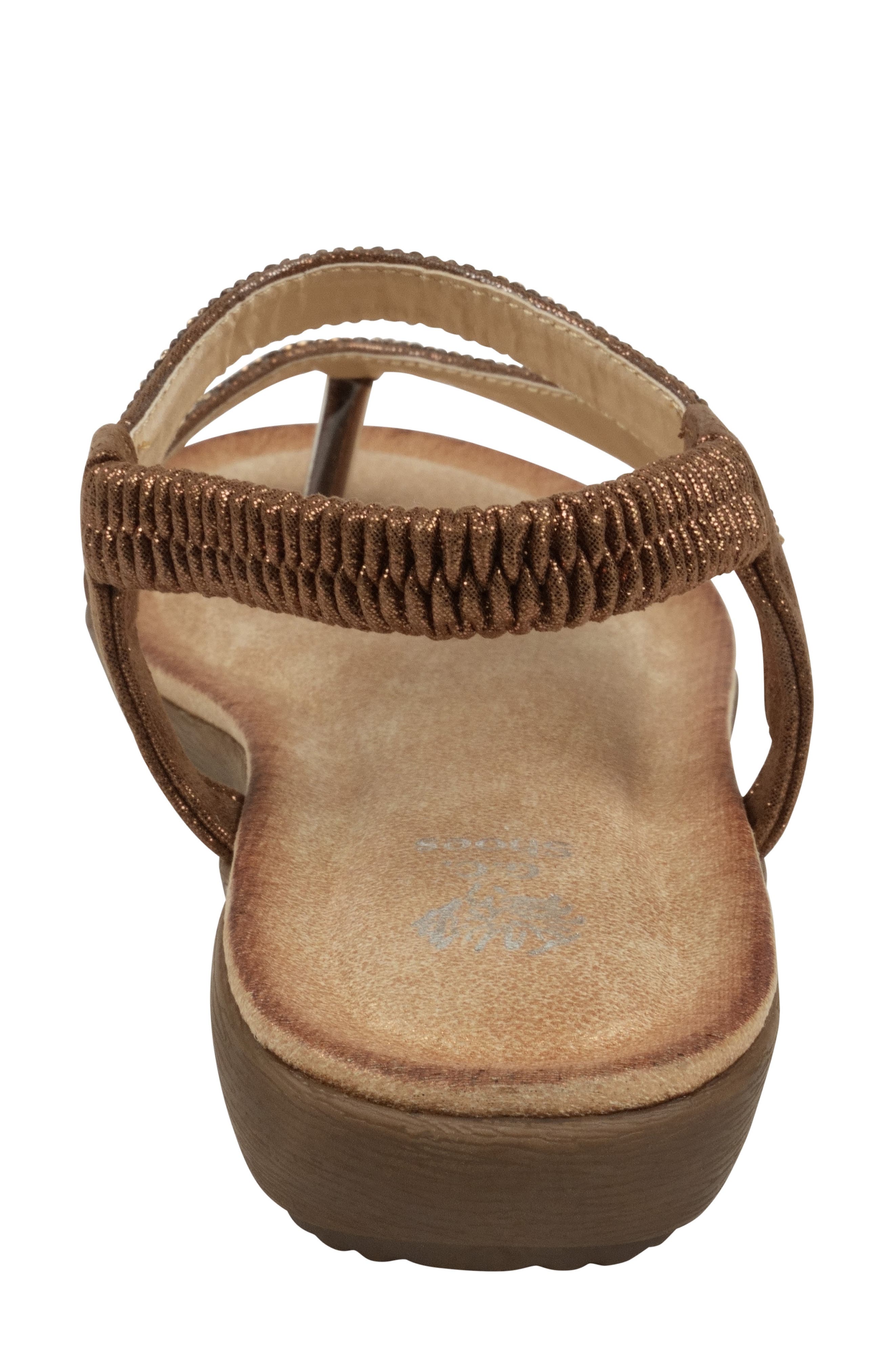 Reille Embellished Ankle Strap Sandal, Alternate, color, BRONZE