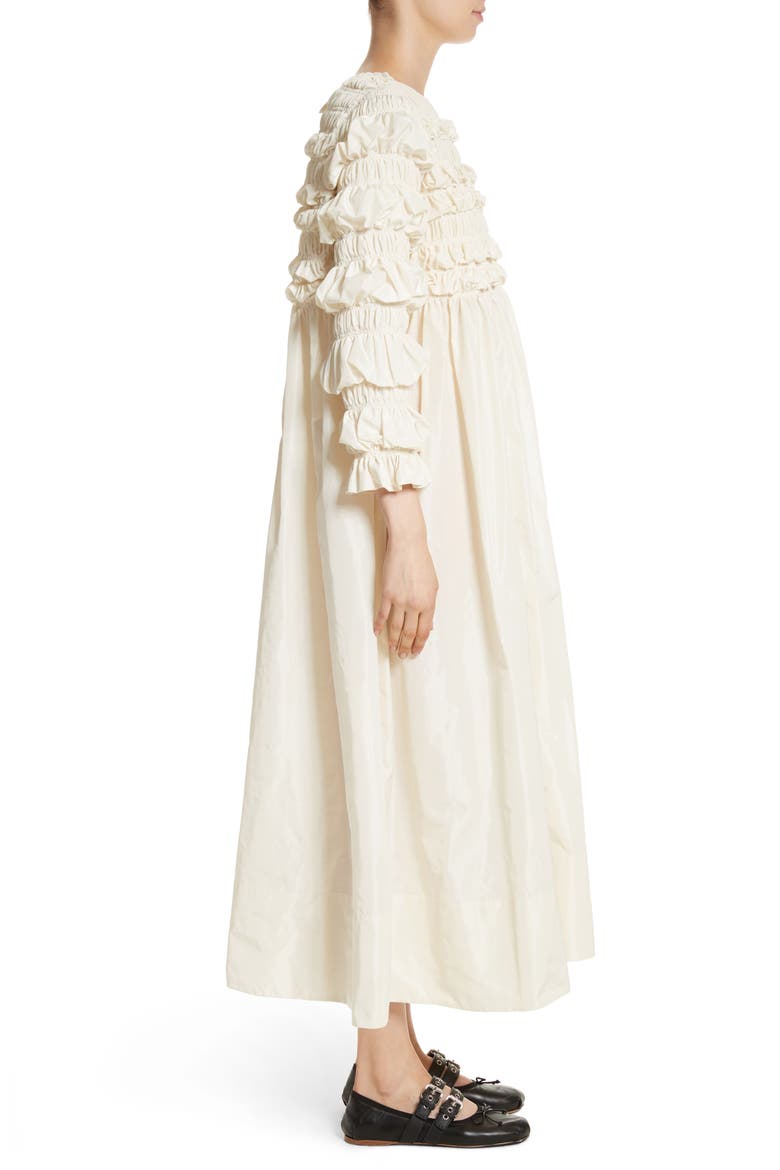 Lizzie Ruffled Taffeta Dress, Alternate, color, IVORY