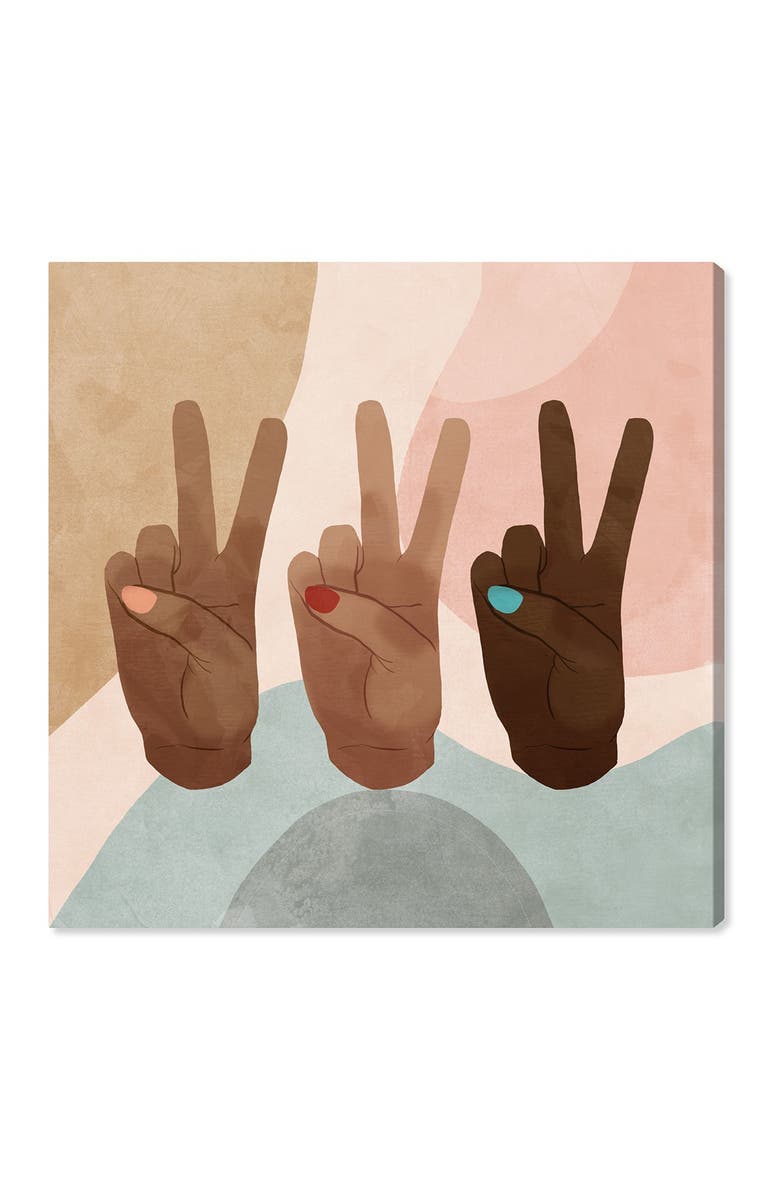 Wynwood Studio Peace Together Brown Wall Art, Alternate, color,