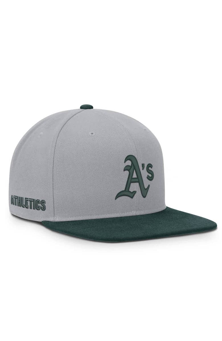 Nike Men's Nike Gray/Green Athletics Primetime Pro Dri-FIT Snapback Hat, Main, color, Gray