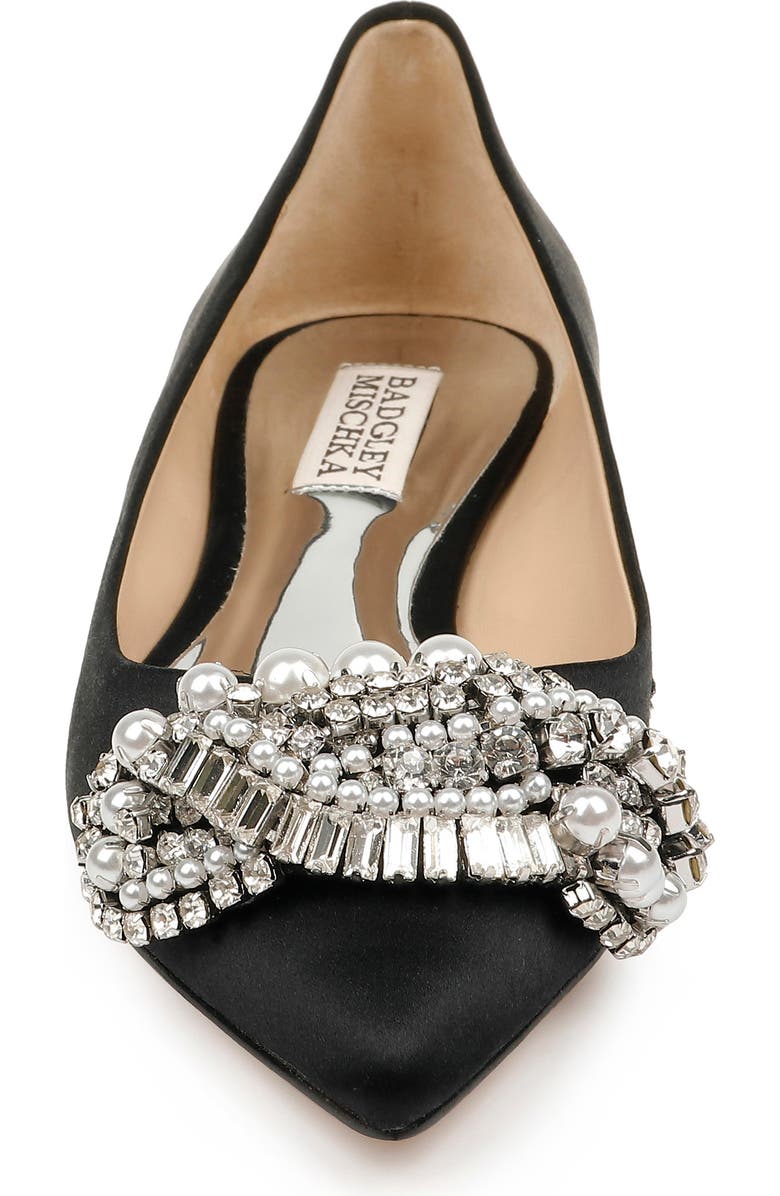 Badgley Mischka Collection Badgley Mischka Octavia Crystal Embellished Skimmer Flat, Alternate, color,