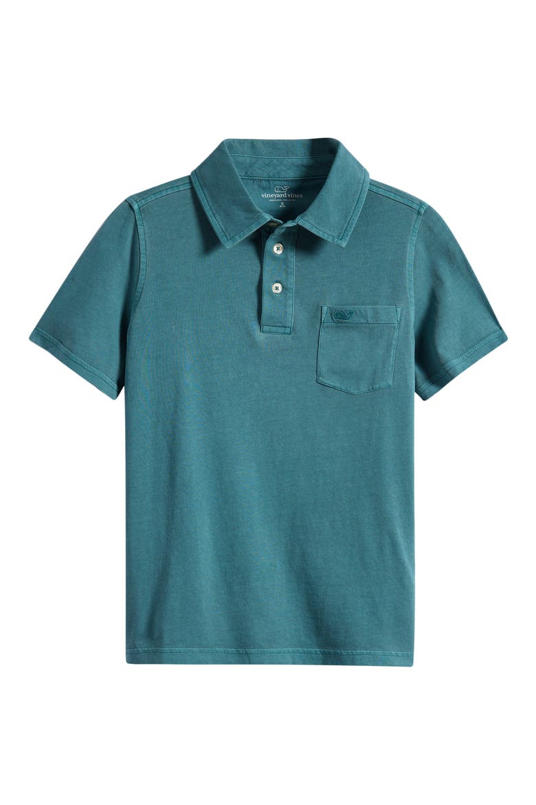Kids' Island Cotton Polo (Nordstrom Exclusive), Main, color, LOWCOUNTRY LODEN