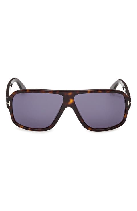 William 0-2 63mm Oversize Navigator Sunglasses