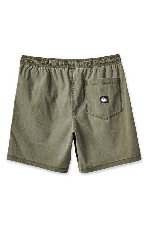 Quiksilver Taxer Stretch Drawstring Shorts In Green