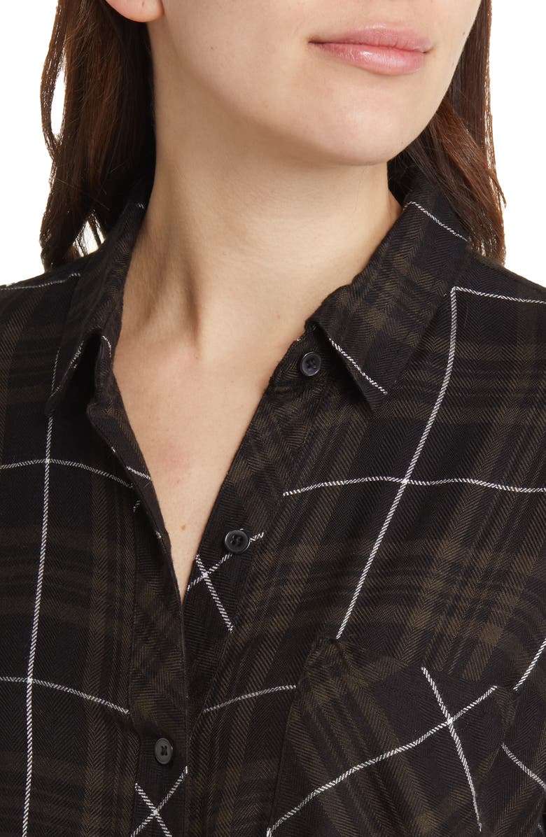 Rails Hunter Plaid Button-Up Shirt, Alternate, color, Olive Carbon White