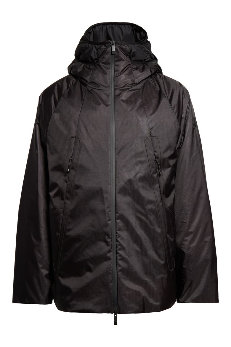 Aberdeen Hooded Down Jacket, Alternate, color, BLACK