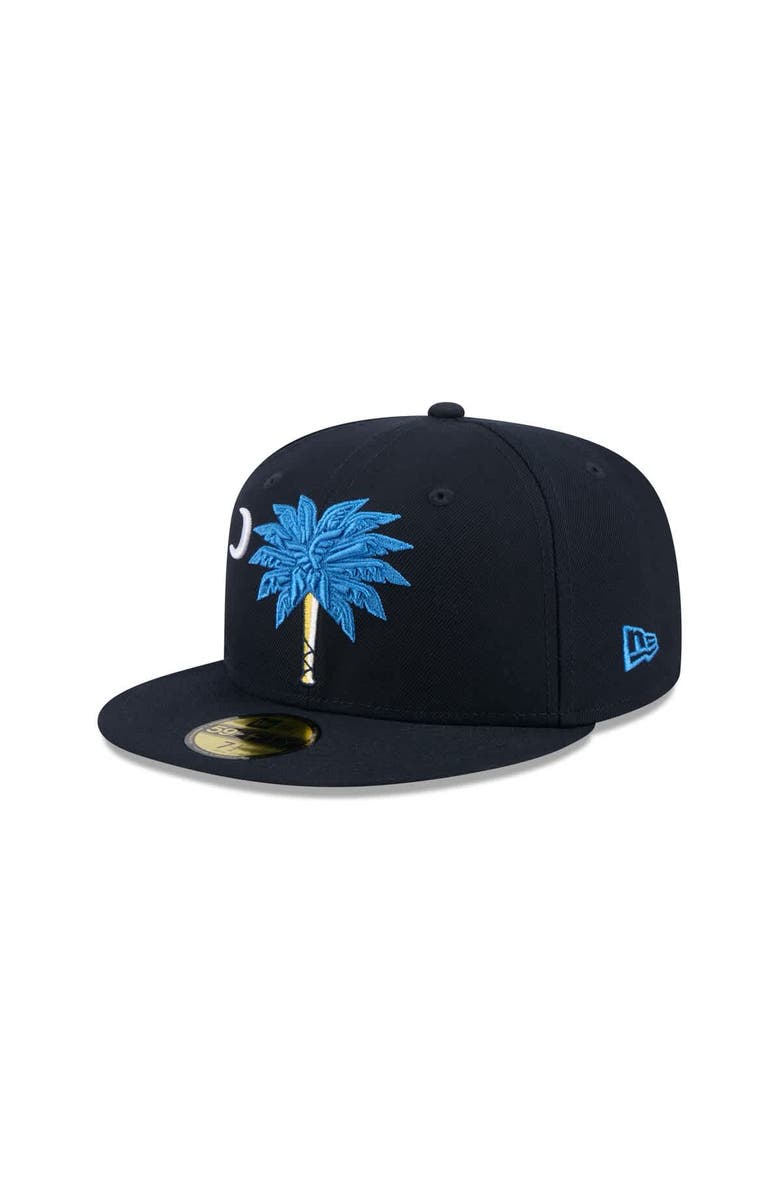 New Era Men's New Era  Navy Myrtle Beach Pelicans Theme Nights 59FIFTY Fitted Hat, Alternate, color, 