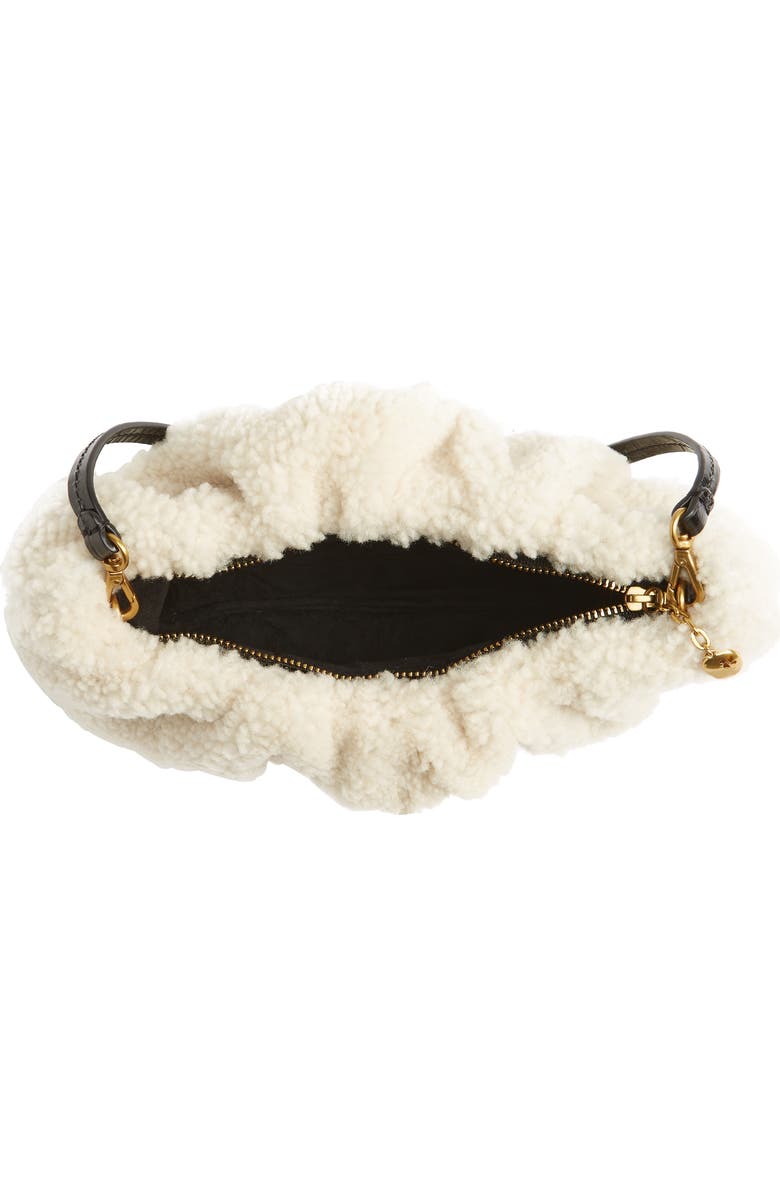 STAUD Bean Genuine Shearling Clutch, Alternate, color,