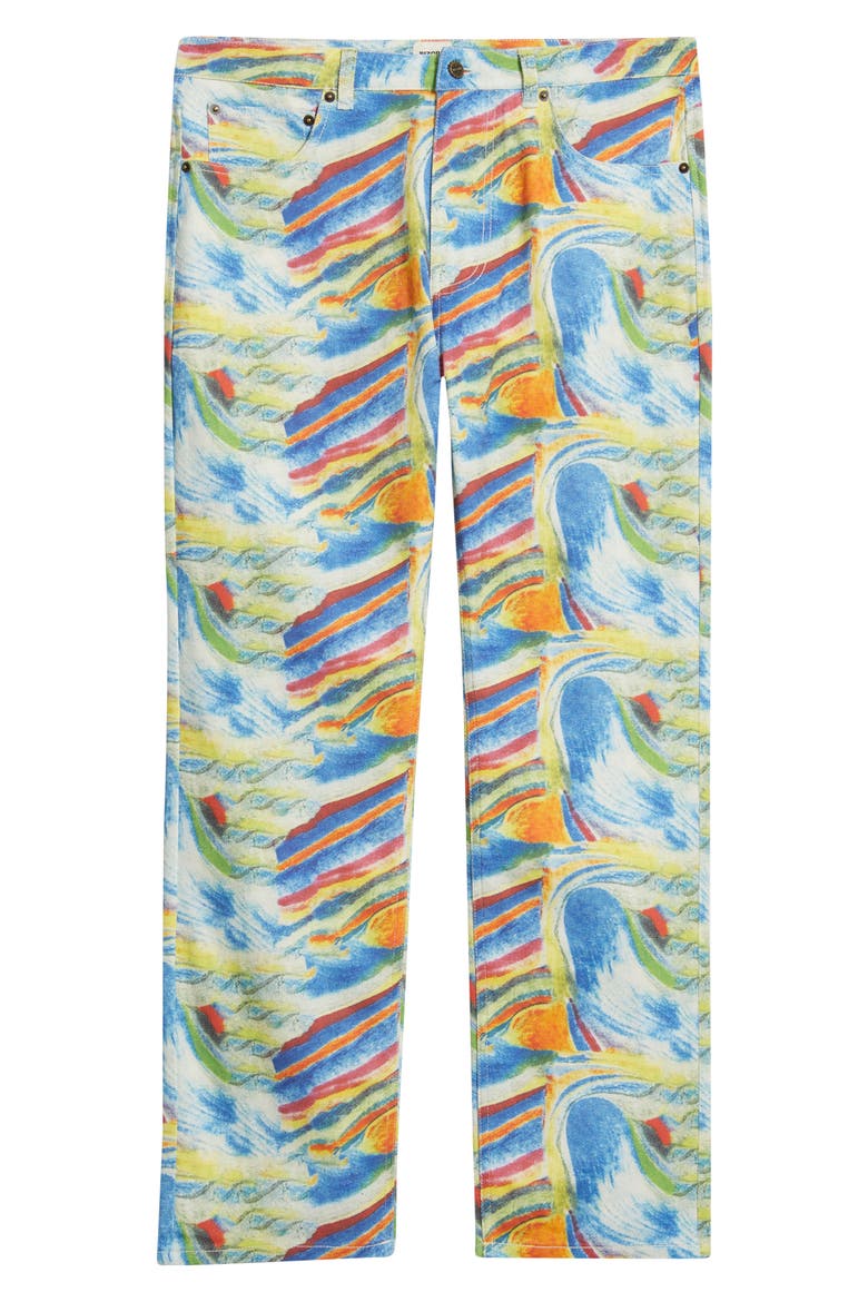 Art Straight Cotton Twill Pants, Alternate, color, BLUE