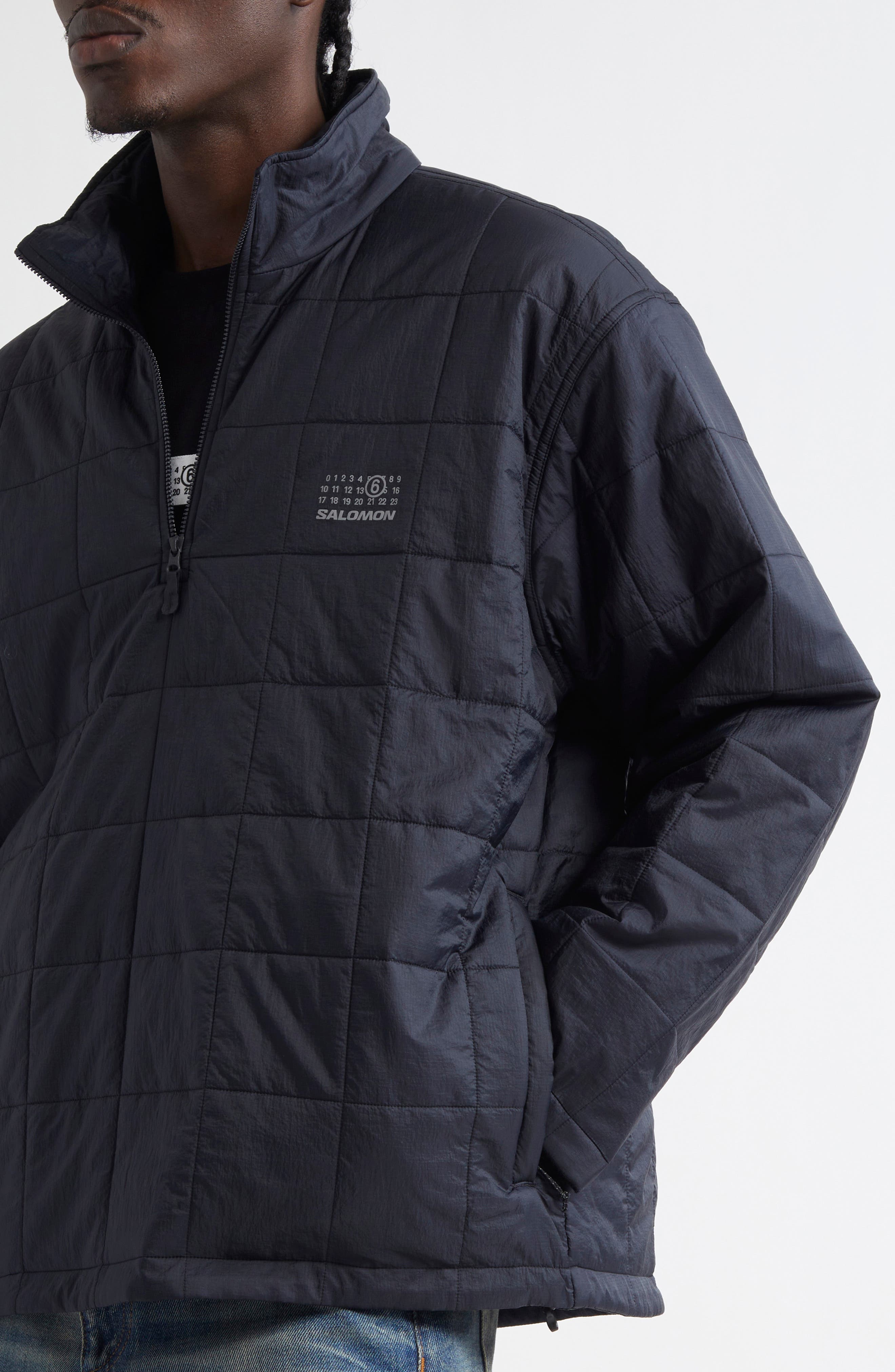 MM6 Maison Margiela x Salomon Box Quilted Quarter Zip Jacket (Men