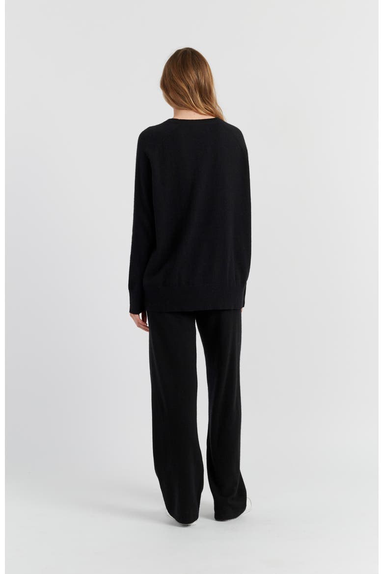 Pure Cashmere Slouchy Sweater, Alternate, color, Black