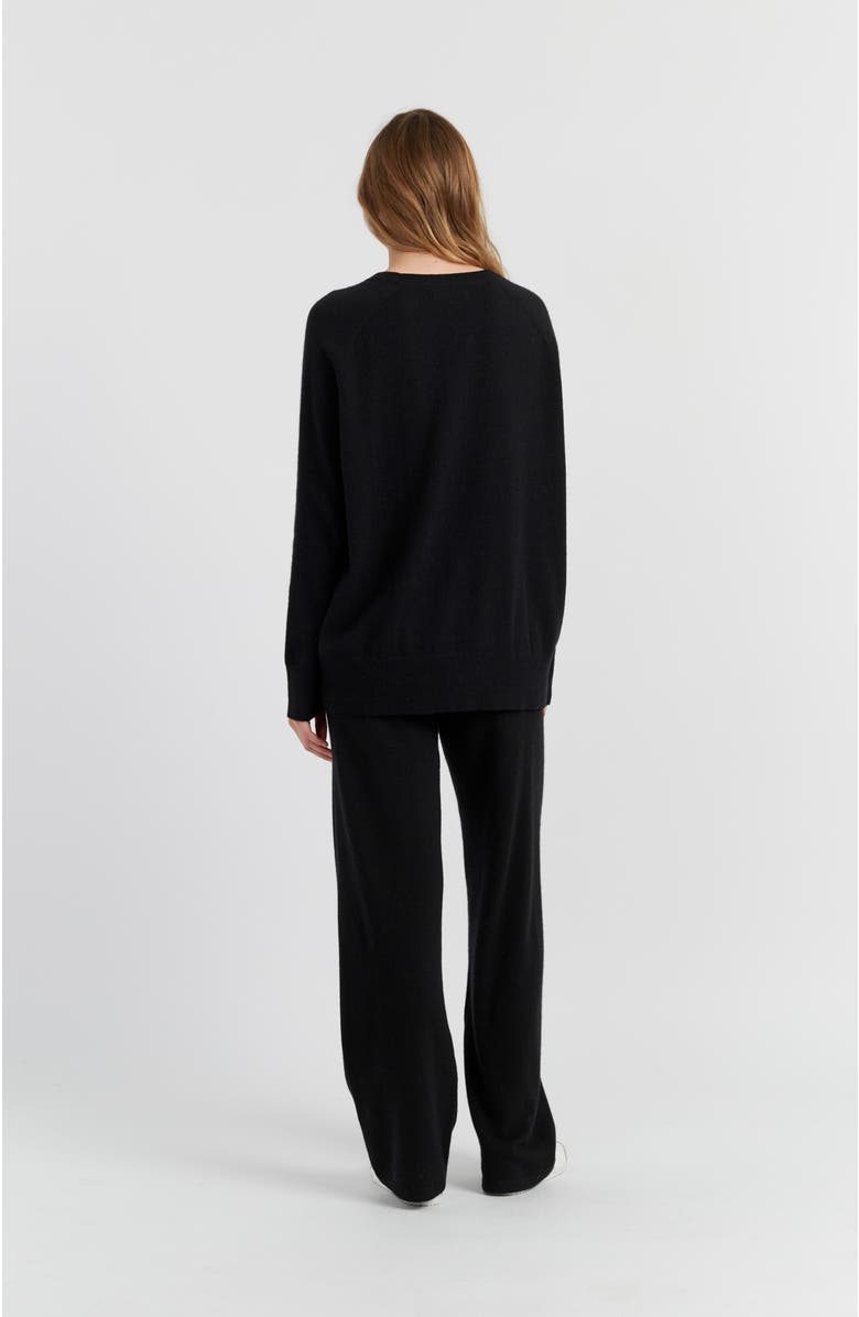Chinti & Parker Pure Cashmere Slouchy Sweater, Alternate, color, Black