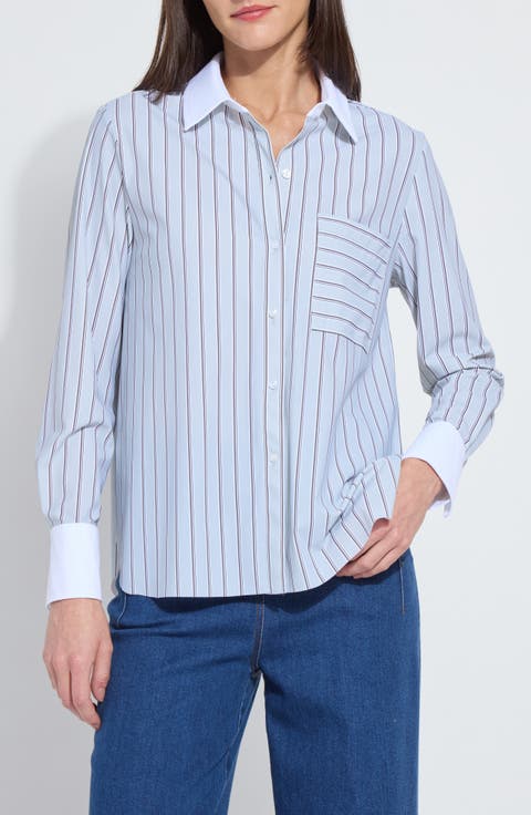 Stripe Button-Up Shirt