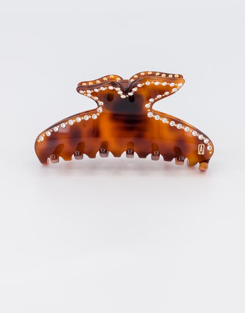 Dore acetate and crystals hair clip