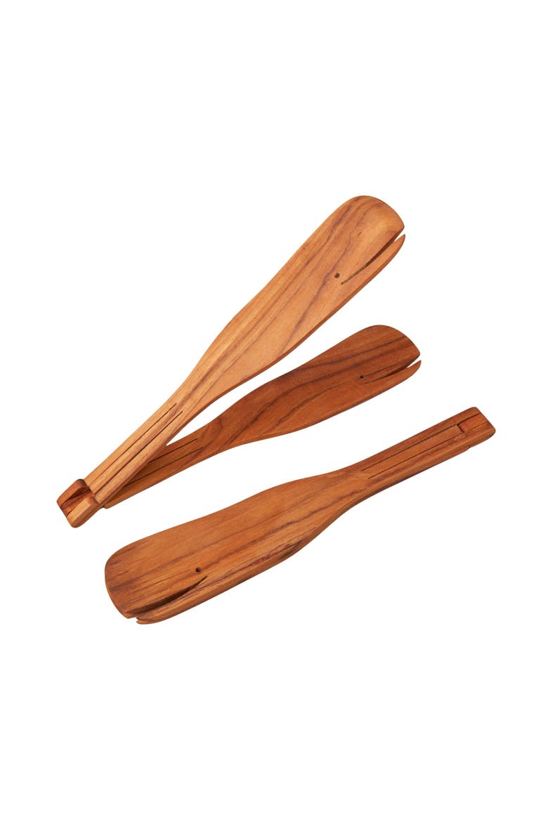Teak Whale Flip Tongs, Main, color, Brown