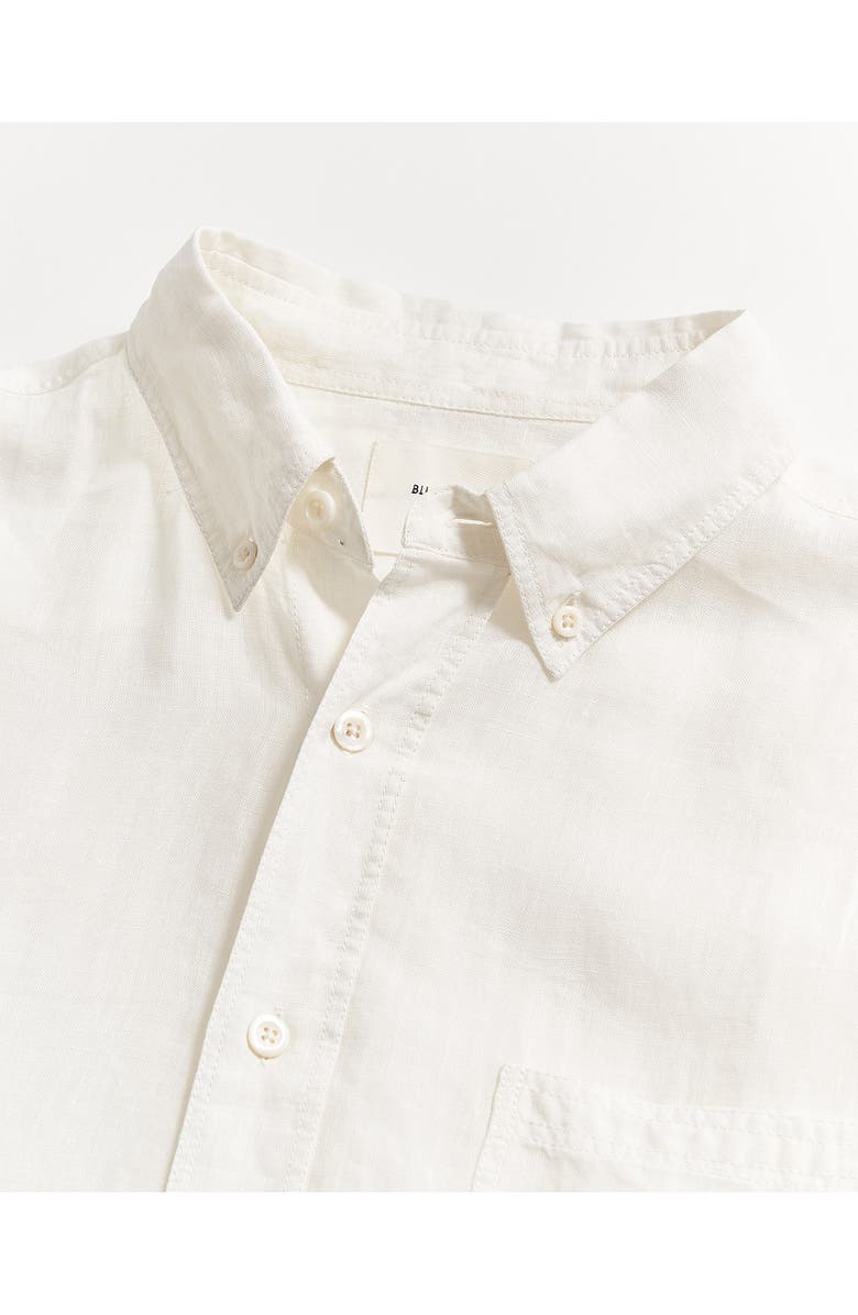 Billy Reid Tuscumbia Standard Fit Linen Button-Down Shirt, Alternate, color, White
