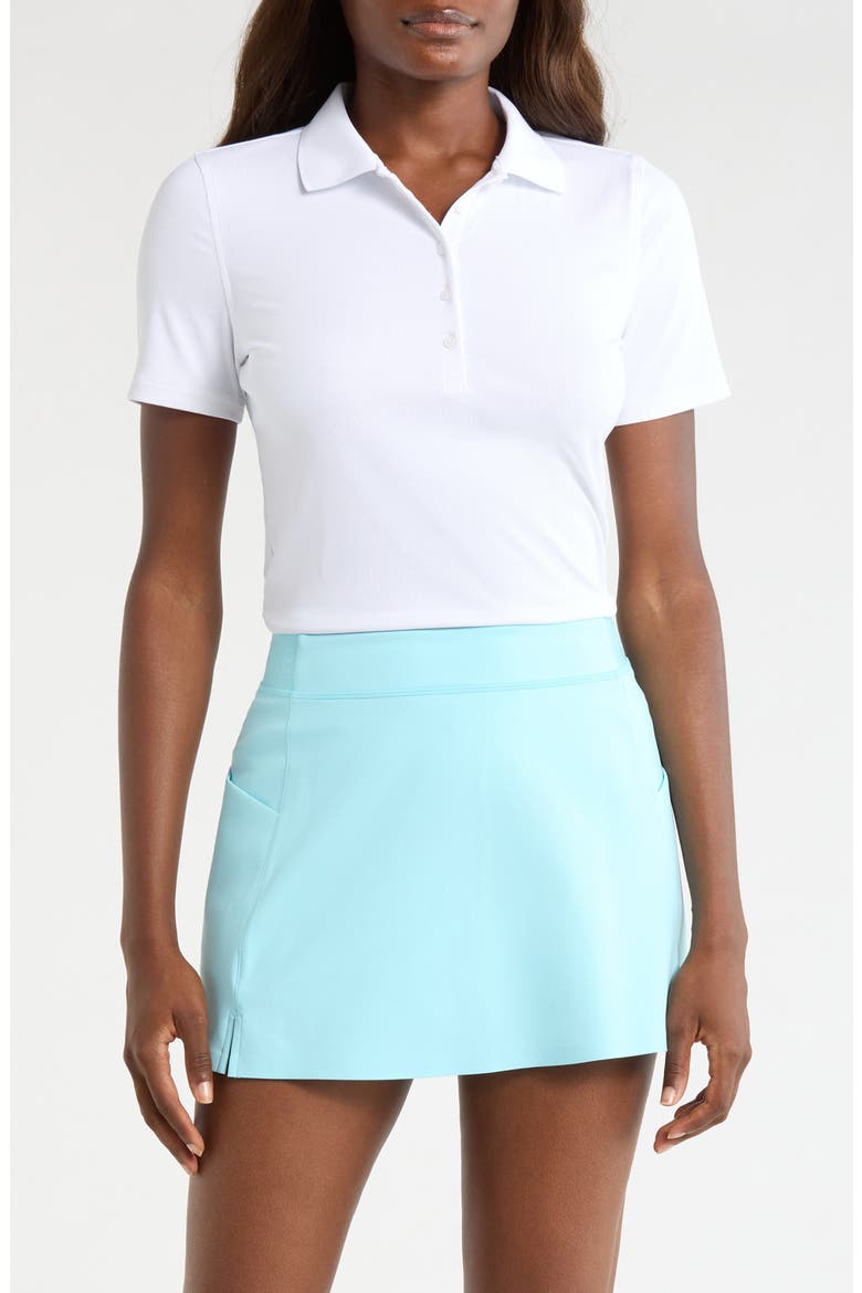 Tech Rib Golf Polo, Main, color, SNOW